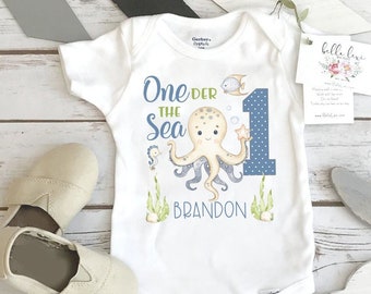First Birthday Onesie®, Under the Sea Party, Octopus Birthday, 1st Birthday, O'Fishally One, Ocean Party, Fish Birthday, Sealife birthday, 1