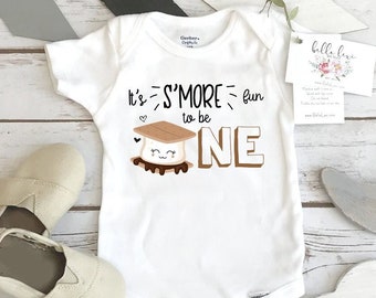 Birthday Onesie®, S'More Party, S'More Fun to be ONE, Birthday Shirt, Camping Party, Camping Birthday, Happy Camper, Smores Theme, Wild One