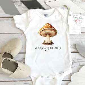 Mushroom Onesie®, Baby Shower Gift, Funny Baby Gift, Mommy&#39;s Fungi, Cottagecore Shirt, Nephew Gift, Cottagecore, Hippie Baby, newborn gift