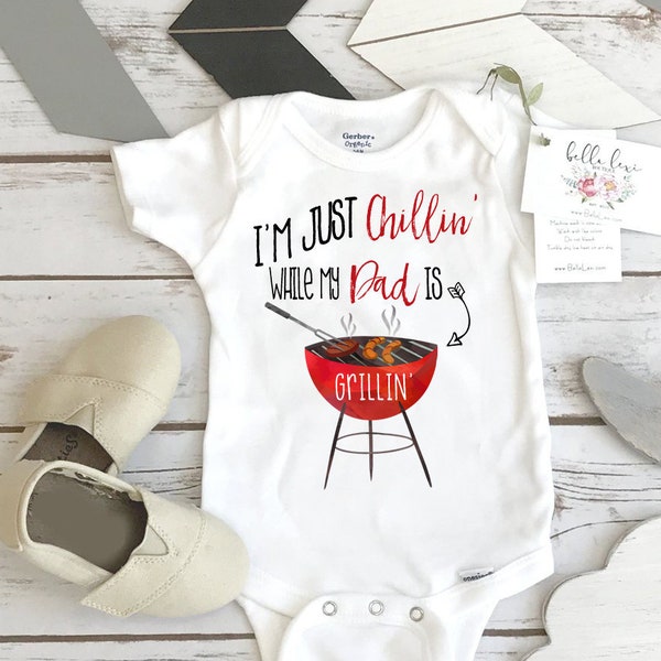 Father's Day, Dad Onesie®, Father Gift from Baby, Father's Day Gift, Funny Baby Gift, Baby Shower Gift, BBQ Shirt, Grillin Daddy, BBQ Gift