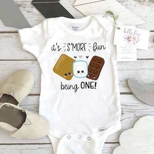 Birthday Onesie® S'more Party S'more Fun Being ONE - Etsy