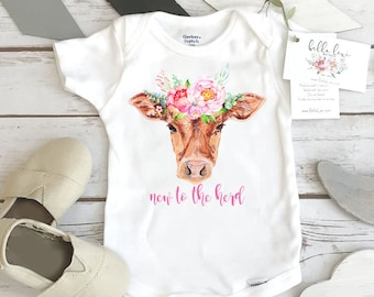 Baby Shower Gift, NEW TO the HERD, Country Baby, Farm shirt, Cowgirl, Cow Onesie®, Farm Baby Gift, Cute Baby Clothes, Cow Theme, Farm baby