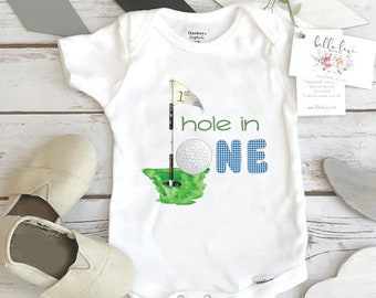 Golf Birthday Shirt, 1st Birthday Outfit, Hole in One Birthday Party, Matching Family, Mommy and Me Shirts, Golf Birthday, Birthday Bodysuit