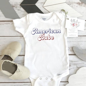 4th of July Onesie®, Patriotic Shirt, American Babe, Memorial Day, 4th of July Baby, Baby Shower Gift, Funny America Shirt, 1st 4th of July