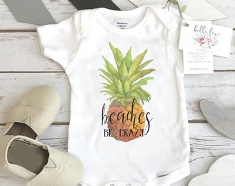 Hawaii Baby Onesie®, Beaches be Crazy, Baby Shower Gift, Pineapple Baby Onesie®, Baby Shower Gift, Vacation Shirt, Pineapple theme, Niece