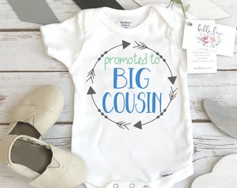 Big COUSIN Onesie®, Promoted to Big Cousin, Big Cousin Shirt, Pregnancy Reveal, Baby Announcement, Big Cousin To Be, Big Cousin Reveal Ideas