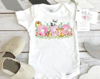 Wild One Birthday Girl, Woodland ONEderland, Baby Birthday Onesie®, Woodland Party, Woodland Birthday, Chemise d’anniversaire de fille, Wild One party