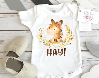 Baby Shower Gift, Horse Onesie®, Country Baby, Farm shirt, Cowgirl, New to the Herd, Farm Baby Gift, Cute Baby Clothes, Horse Theme, Horses