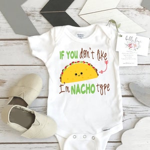 Taco Onesie®, Nacho Baby, Baby Shower Gift, Funny Baby Gift, Taco Baby Gift, Nephew Gift, Taco Birthday Shirt, Newborn Baby Gift, Taco Theme