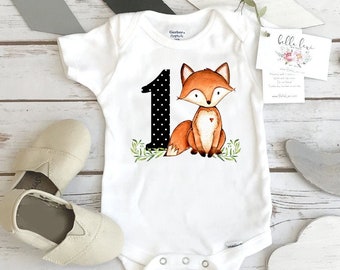 Fox Onesie®, First Birthday, Woodland Party, Woodland Theme, Woodland Party, Wild One Birthday, First Birthday Shirt, Fox Party, Little Fox