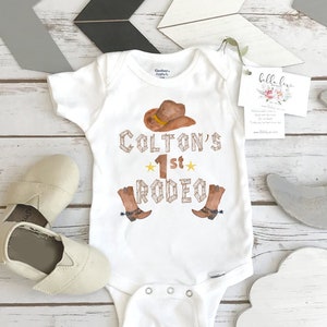 Cowboy Birthday, First Rodeo, Country Baby, Cowboy Party, Rodeo shirt, Baby Shower Gift, Country Boy Birthday, Country Baby Gift, Rodeo baby