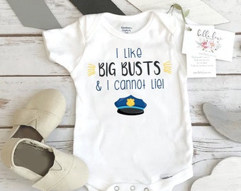Police Baby Reveal, I like Big Busts and I Cannot Lie, Law Enforcement Baby, Police Baby Gift, Law Enforcement Parents Gift, State Troopers