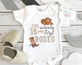 Cowboy Onesie®, First Rodeo, Country Baby, Pregnancy Reveal shirt, Rodeo shirt, Baby Shower Gift, Country shirt, Country Baby Gift, Rodeo