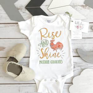 Baby Shower Gift, Rise and Shine Mother Cluckers, Country Baby, Farm Onesie®, Rooster shirt, Cute Baby Clothes, Nephew Gift,Cute Boy Clothes