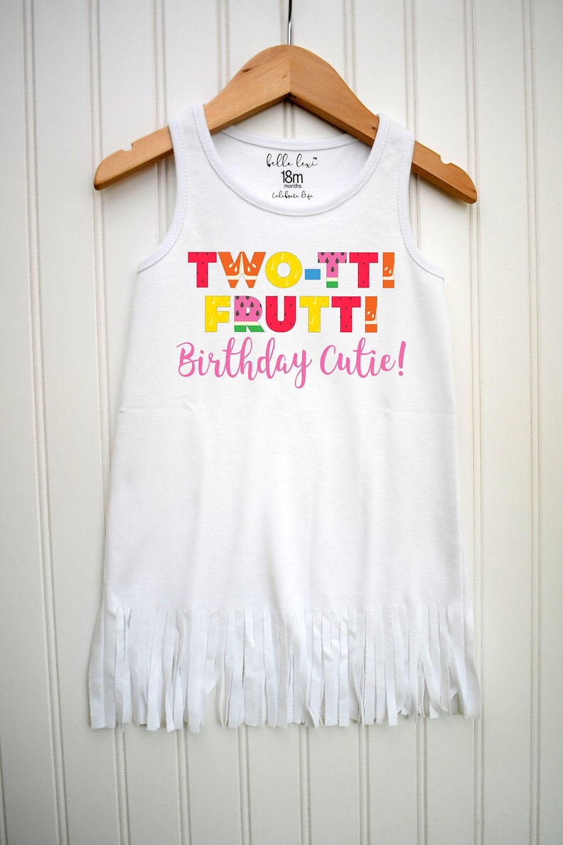 Second Birthday, Twotti Fruity, Birthday Dress, 2nd Birthday, Tutti Frutti party, Birthday Dress, Girl Birthday, Birthday Cutie, Two Sweet image 3