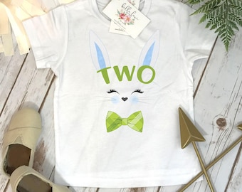 Second Birthday Shirt, Some Bunny is Two, Bunny Birthday shirt, Custom Birthday, Two Bunny, Easter Shirt, 2nd Birthday, Boy Birthday Shirt