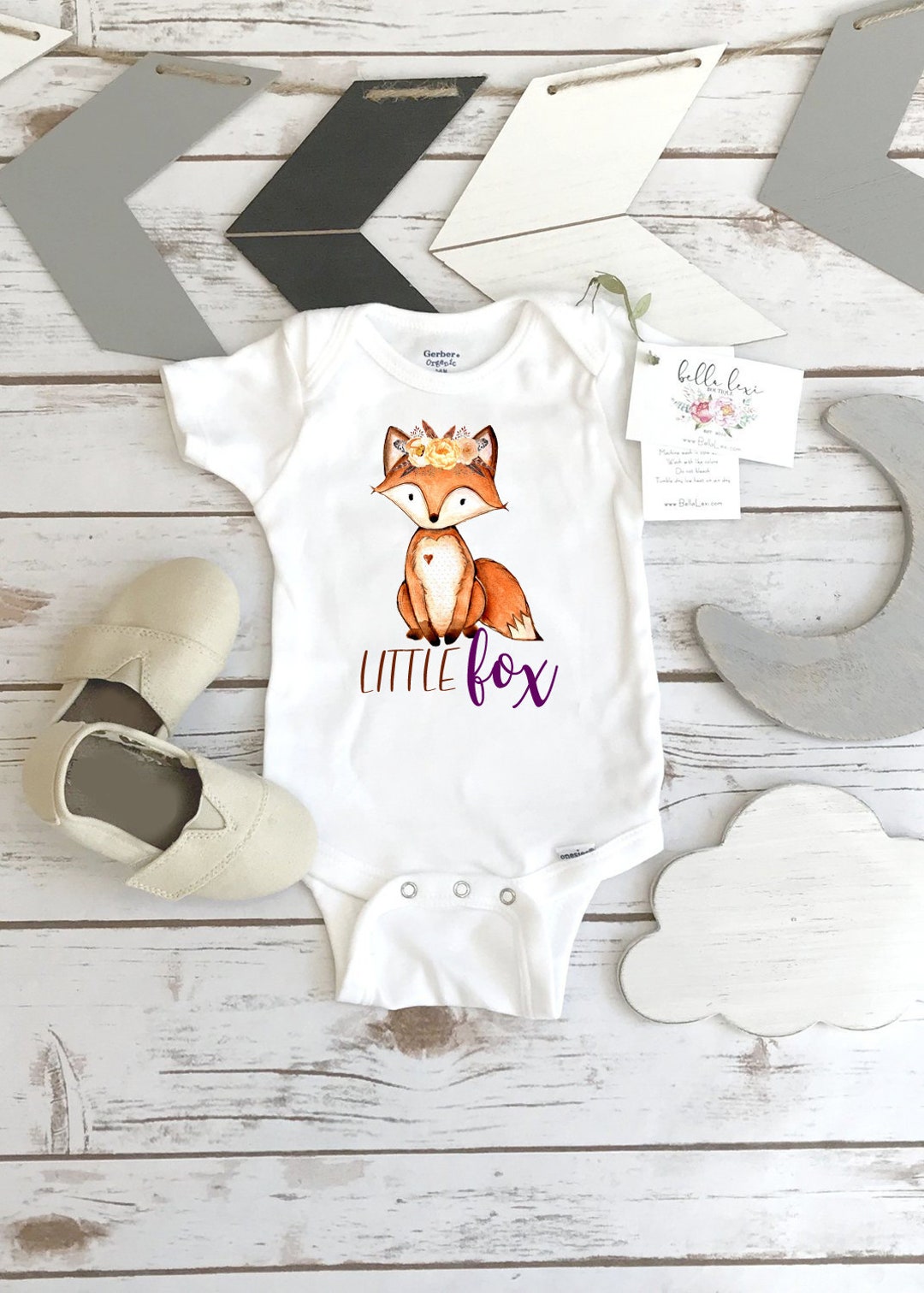 Baby Shower Gift, Little Fox, Baby Girl Gift, Fox Shirt, Fox Theme
