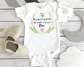 Spanish Pregnancy Reveal, Un Pequeno Pajarito Me Conto Vas a ser TIA, Spanish Baby Reveal Sister, Spanish Baby Announcement, Bebe en Camino