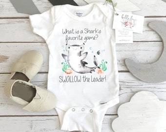 Funny Baby Gift, Dad Jokes Baby Gift, Shark Onesie®, Baby Shower Gift, Cute Baby Shirt, Nephew Gift, Oneder, Cute Baby Gift, under the sea