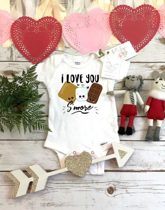 Valentine Onesie Baby Shower Gift I Love You Smore Cute Etsy Valentine Onesie Baby Shower Gift I Love You Smore Cute Etsy