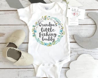GRANDPA's Angeln Buddy, Angeln Body®, Angeln Baby Shirt, Baby-Dusche-Geschenk, Angeln shirt, Angeln Body, Angeln mit Pop, Baby Girl