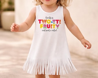 Personalized TWOtti Fruity Birthday Dress, Two Year Old Girl Party Outfit