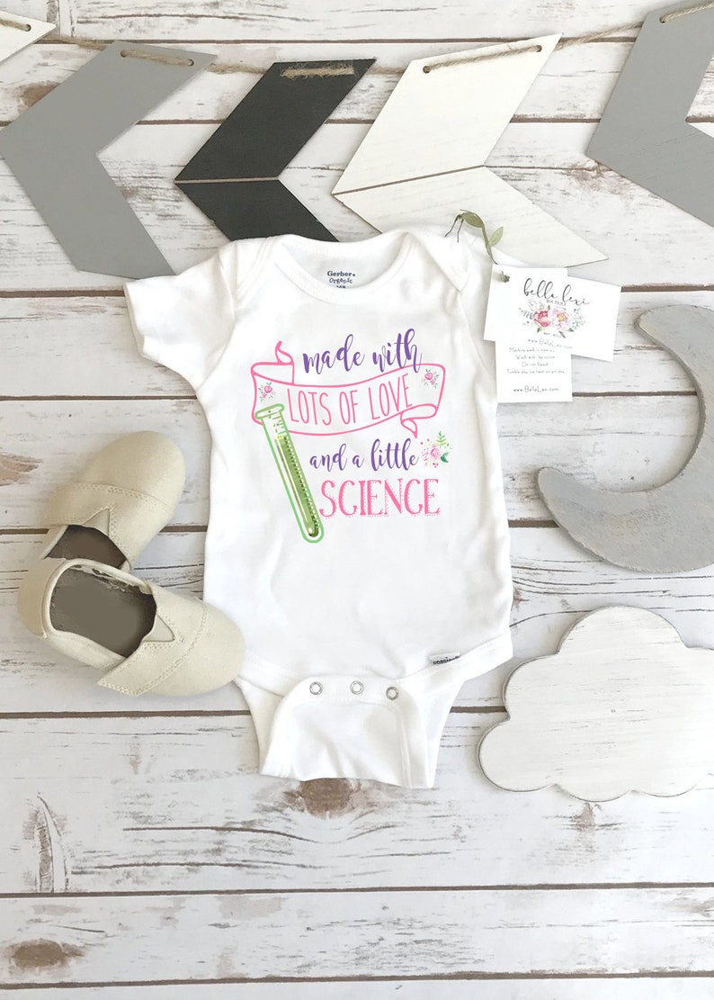 IVF Baby, Made with Love and Science, Some Things are Worth the Wait, Pregnancy Announcement, IVF Gift, Pregnancy Reveal, IVF baby Onesie® image 1