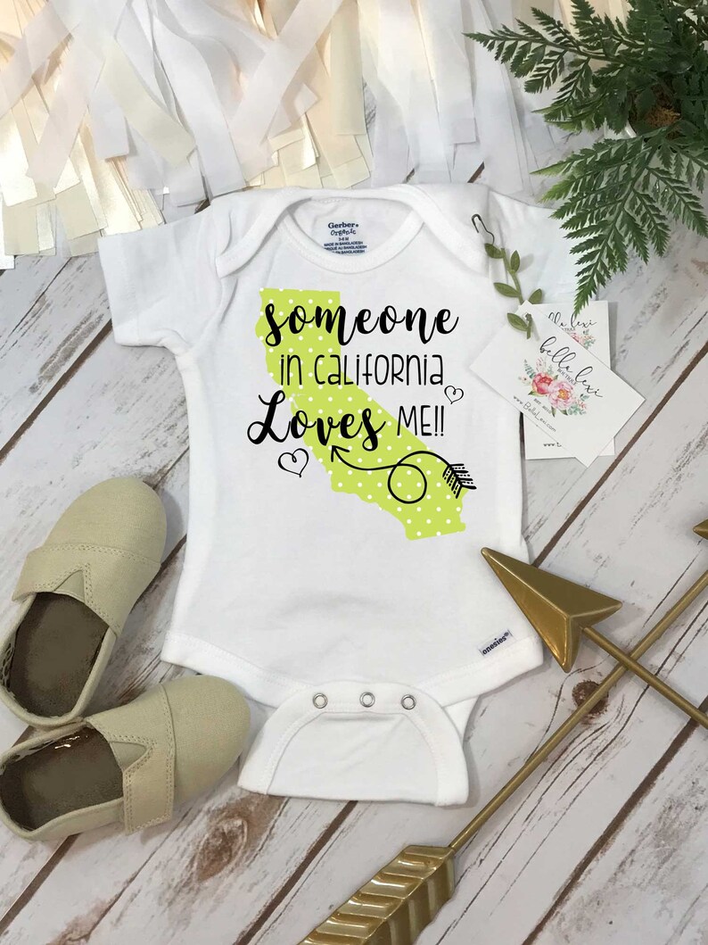 California Onesie®, Baby Shower Gift, Someone in California, State Onesie, from California Love, Niece Gift, Gift from Auntie, Nephew Gifts image 1