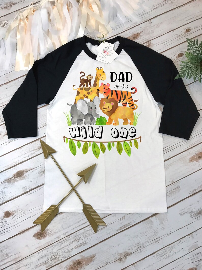 Dad of the Wild One, Wild One Party, Daddy and Me shirts, Jungle Birthday, Safari Birthday, Wild One theme, Mom Shirts, Wild One Birthday, image 1