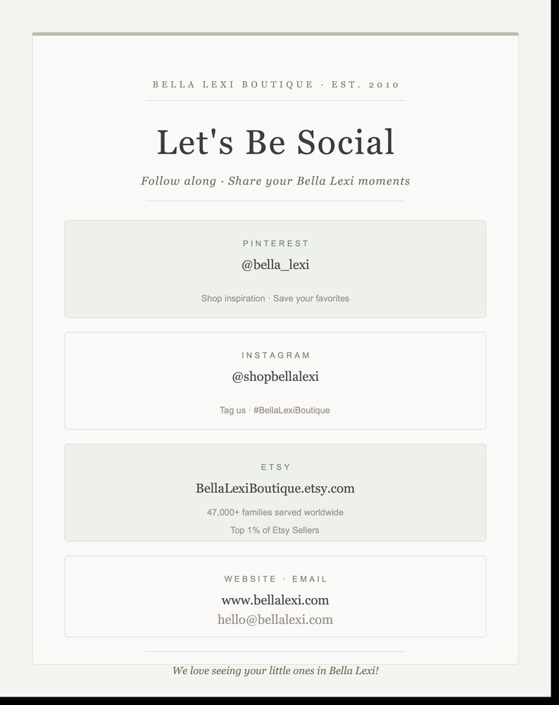The image is a collage of various images related to the Bella Lexi Boutique, including a social media post, a website, and an email address. The image does not contain any text that can be described in fewer than 500 characters.