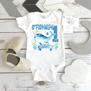 Oneder the Sea, First Birthday Onesie®, Under the Sea Party, Narwhal Birthday, 1st Birthday, O'Fishally One, Ocean Party, Fish Birthday,
