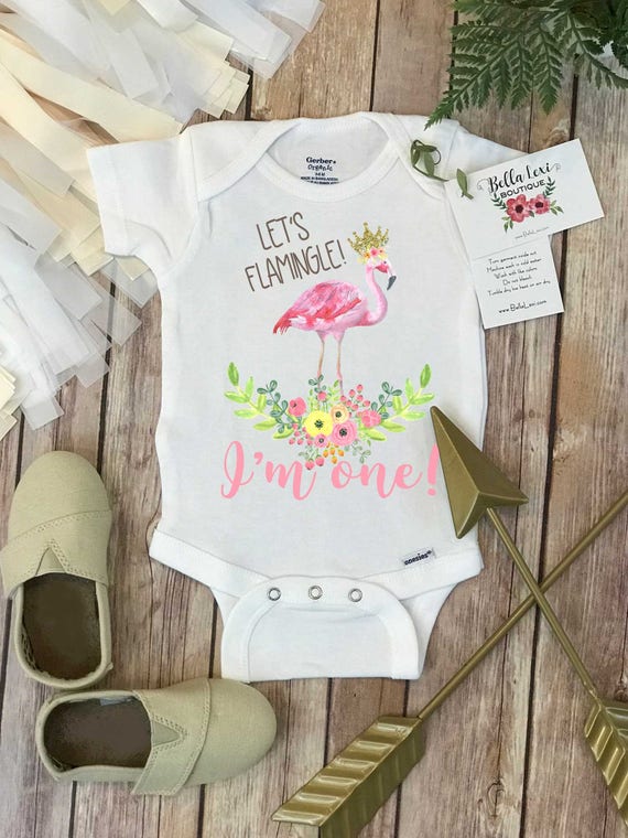Birthday Onesie Let s Flamingle First Birthday Onesie Flamingo Party Flamingo Birthday 1st Birthday Shirt Girl Birthday Flamingle Etsy UK