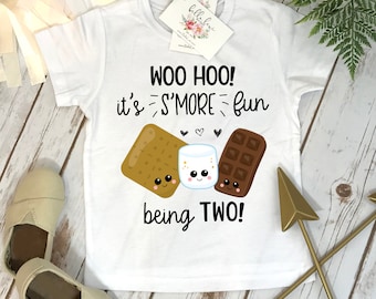 Geburtstags Shirt, S' More Party, S' More Spaß sei ZWEI, Geburtstags Shirt, Camping Party, Camping Geburtstag, Happy Camper, Smores Thema, TWO Wild