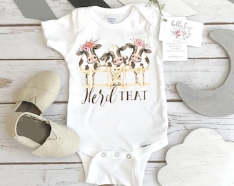 Cow Onesie®, Herd That, Baby Shower Gift