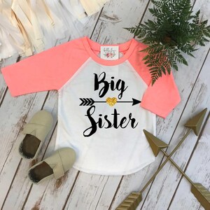 Big Sister Shirt, Big Sister Raglan, Sisters Shirts, Big Sister Arrow, Sister Shirt, Family tees, Big Sister Reveal, Big Sister Announcement