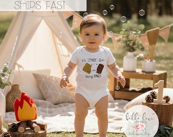 S'more Party, Birthday Onesie®, S'more Fun Being ONE, Birthday