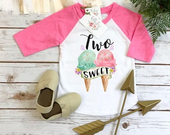 2 Scoops of Fun, TWO SWEET, Ice Cream Birthday, 2nd Birthday, Ice Cream party, Ice Cream Theme, Girl Birthday, Birthday Shirt, Girl Party