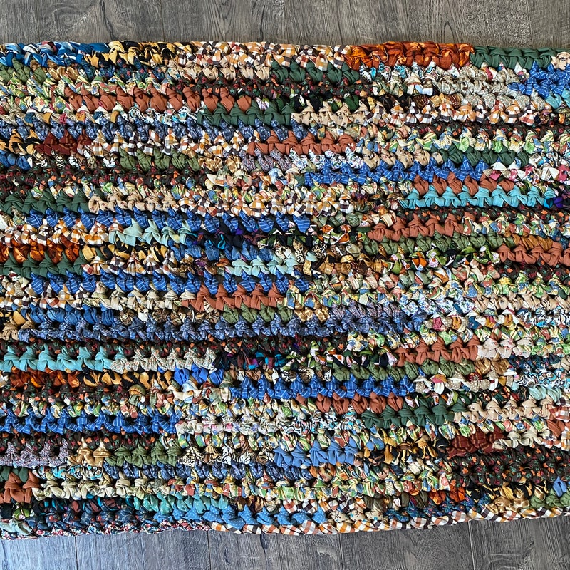Crocheted Rag Rug - Etsy