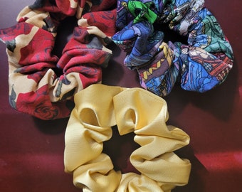 Themed scrunchies pack of 3