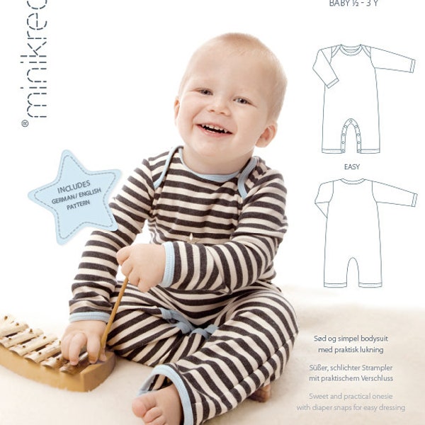 Minikrea pattern Onesie sizes 74-98