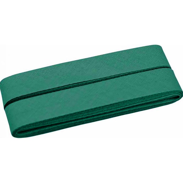 Bias binding cotton plain emerald green 5 m