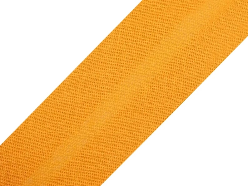 Schrägband Baumwolle Uni hell orange ab 1m Bild 1