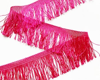 Fransenborte Fransen pink 5cm breit ab 1m