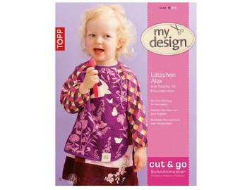TOPP my design sewing pattern bib with sleeves pocket wet wipes