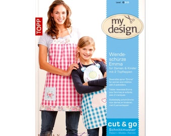 TOP my design sewing pattern apron reversible apron Emma women children