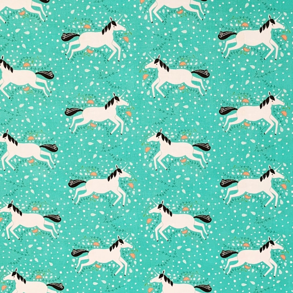 Moda Merriment Baumwolle Gingiber Enchanted Unicorns Einhorn