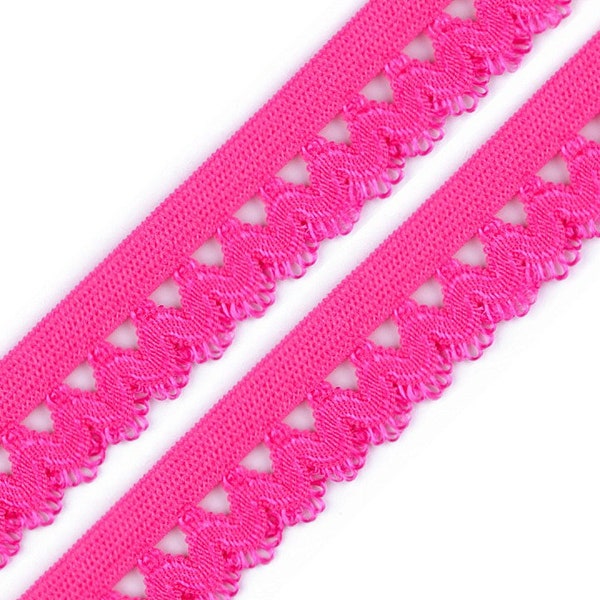 Rüschengummi Gummiband 1,5cm breit pink ab 1m