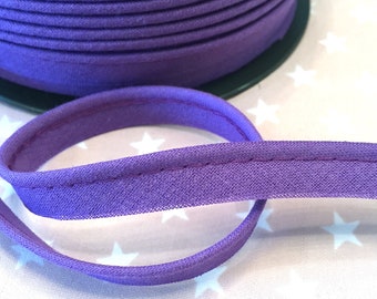 Piping tape cotton plain purple from 1 m