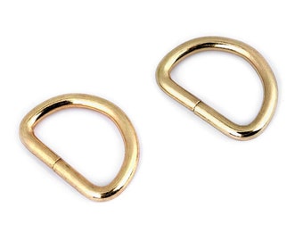 2 D-Ringe 20mm rosé goldfarben