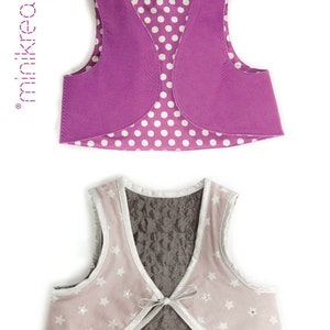 Minikrea sewing pattern vest sizes 74-98 image 5